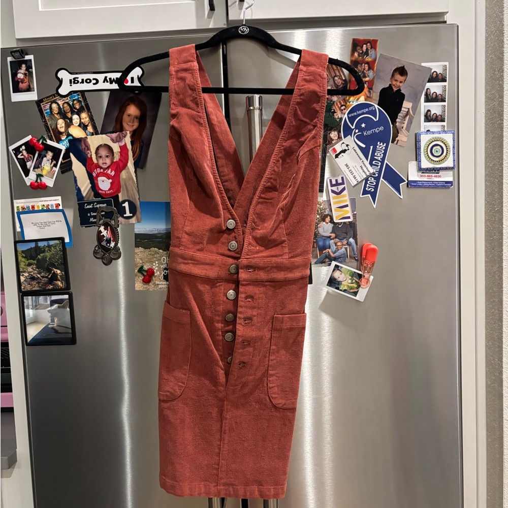 Lulu's Terracotta Corduroy Dress